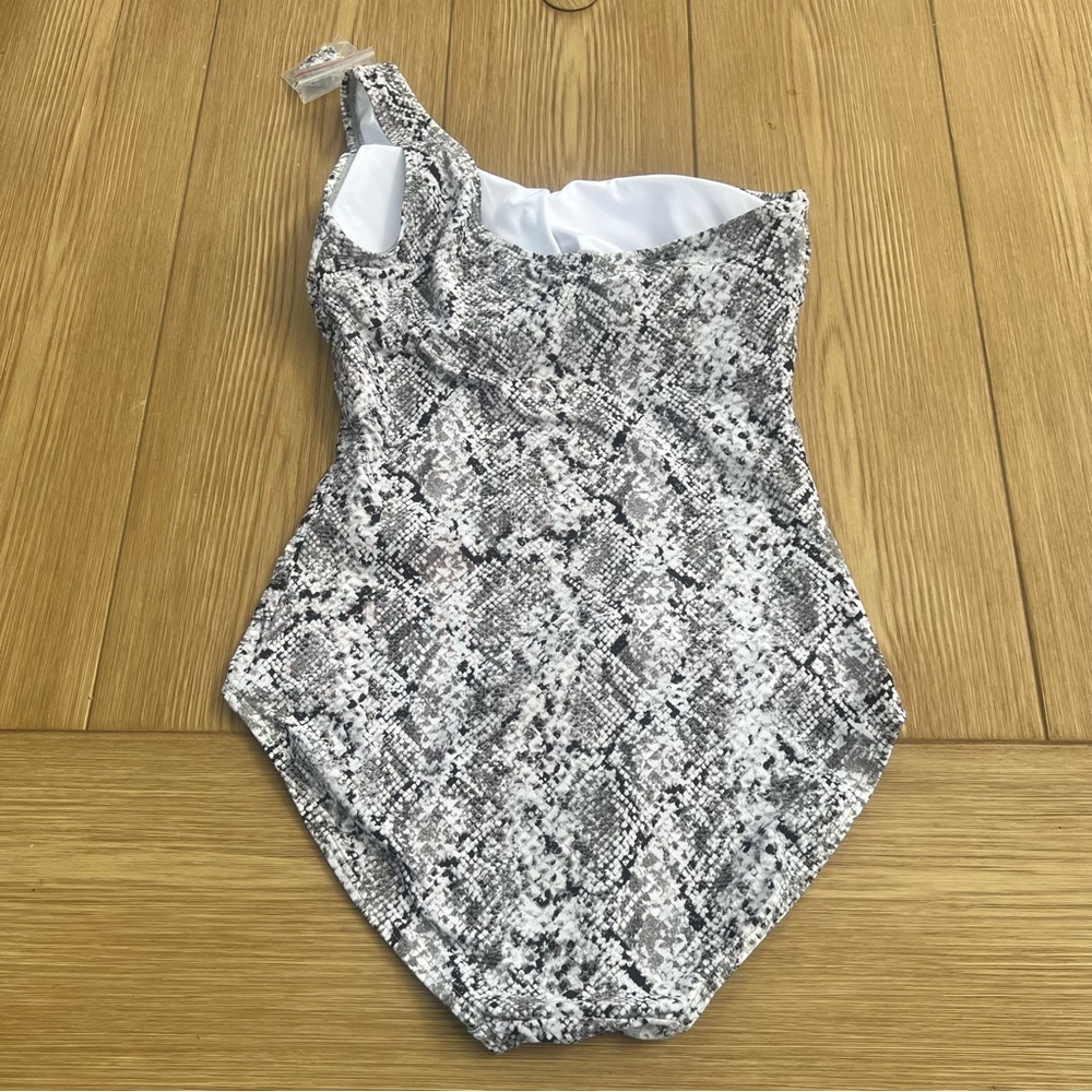 Calvin Klein Viper One Shoulder Starburst 1 Pc Swimsuit Sz 10 Never Worn No Tags - Picture 6 of 11